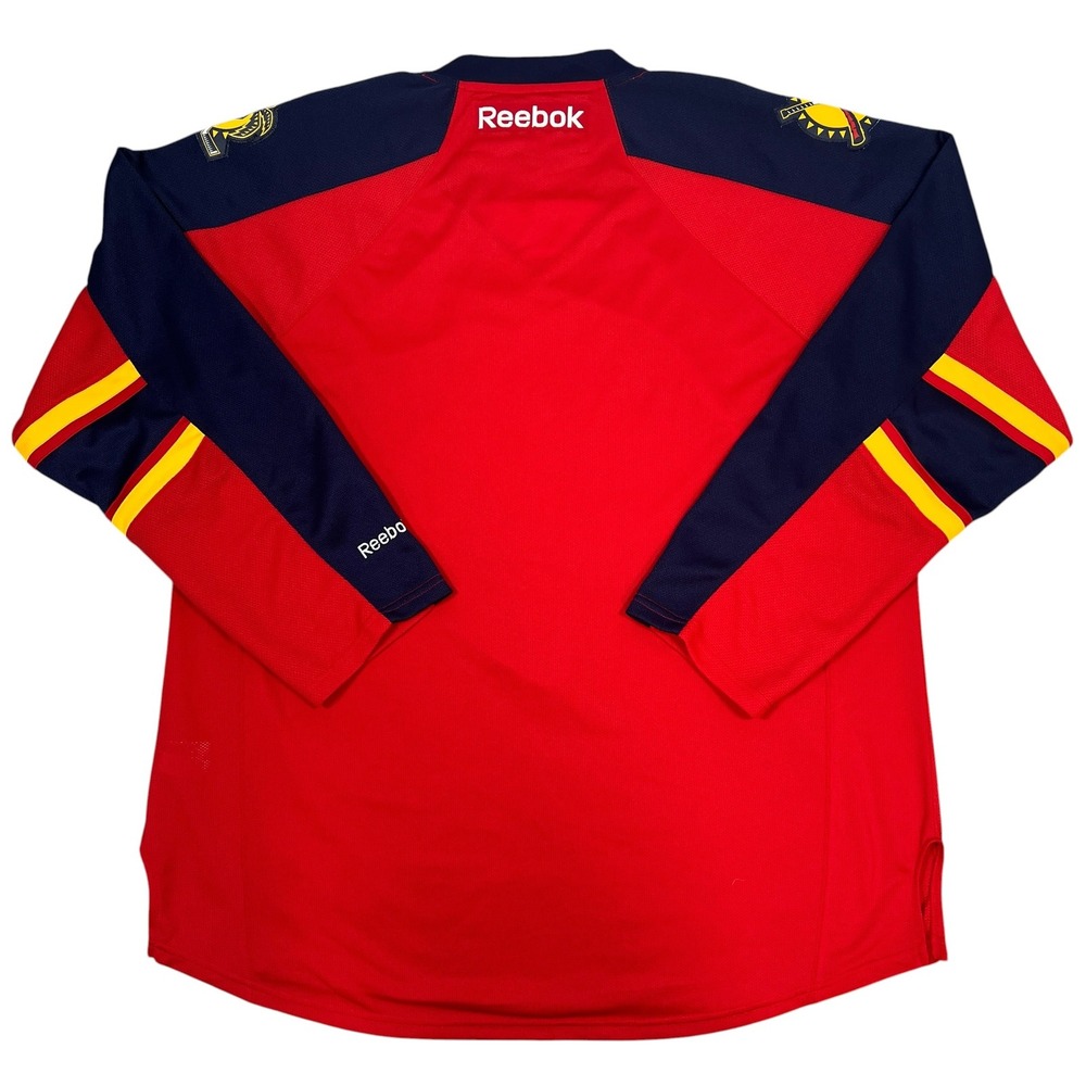 Reebok Florida Panthers NHL Jersey XXL Red Navy Gold Leaping Panther Hockeycore - Picture 2 of 16